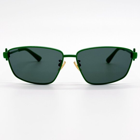 NEW BOTTEGA VENETA SUNGLASSES BV1185S 004 AVIATOR GREEN WOMEN EYEWEAR - Picture 5 of 10